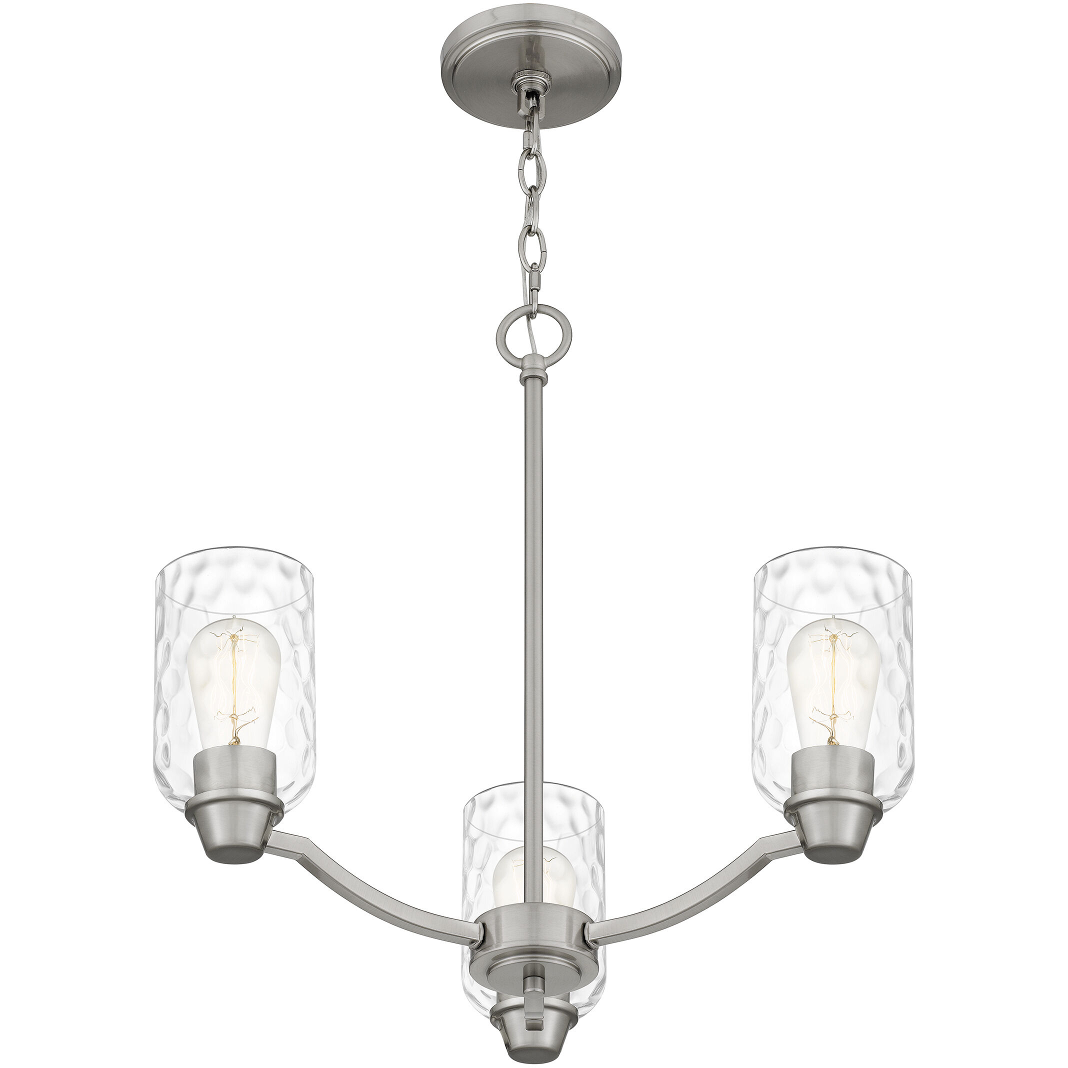 Acacia 3 Light 20 inch Brushed Nickel Chandelier Ceiling Light