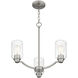 Acacia 3 Light 20 inch Brushed Nickel Chandelier Ceiling Light