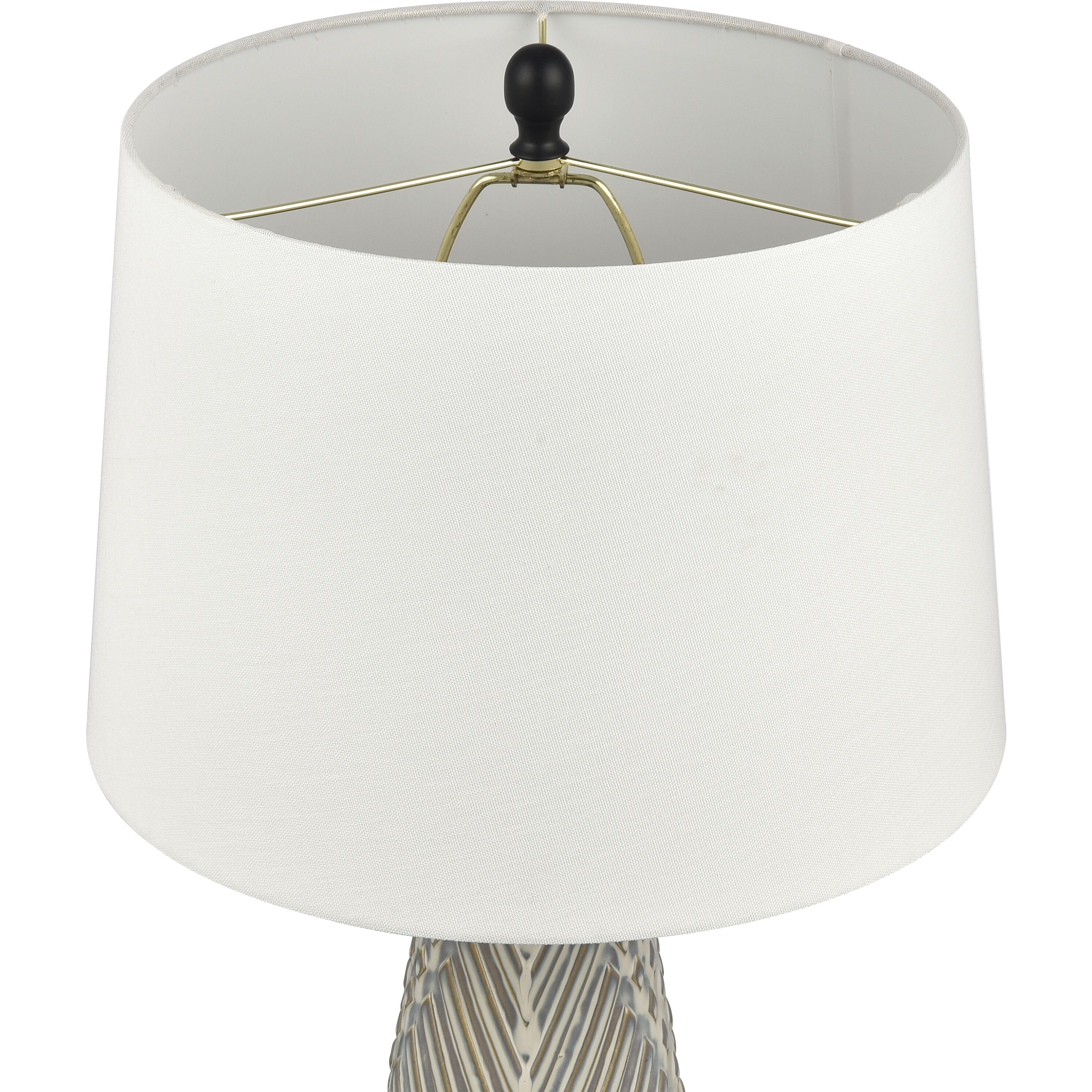 Whitland 30 inch 150 watt Gray Glazed with Matte Black Table Lamp Portable Light