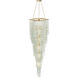 Verre de Mer 6 Light 24 inch Contemporary Gold Chandelier Ceiling Light, Large