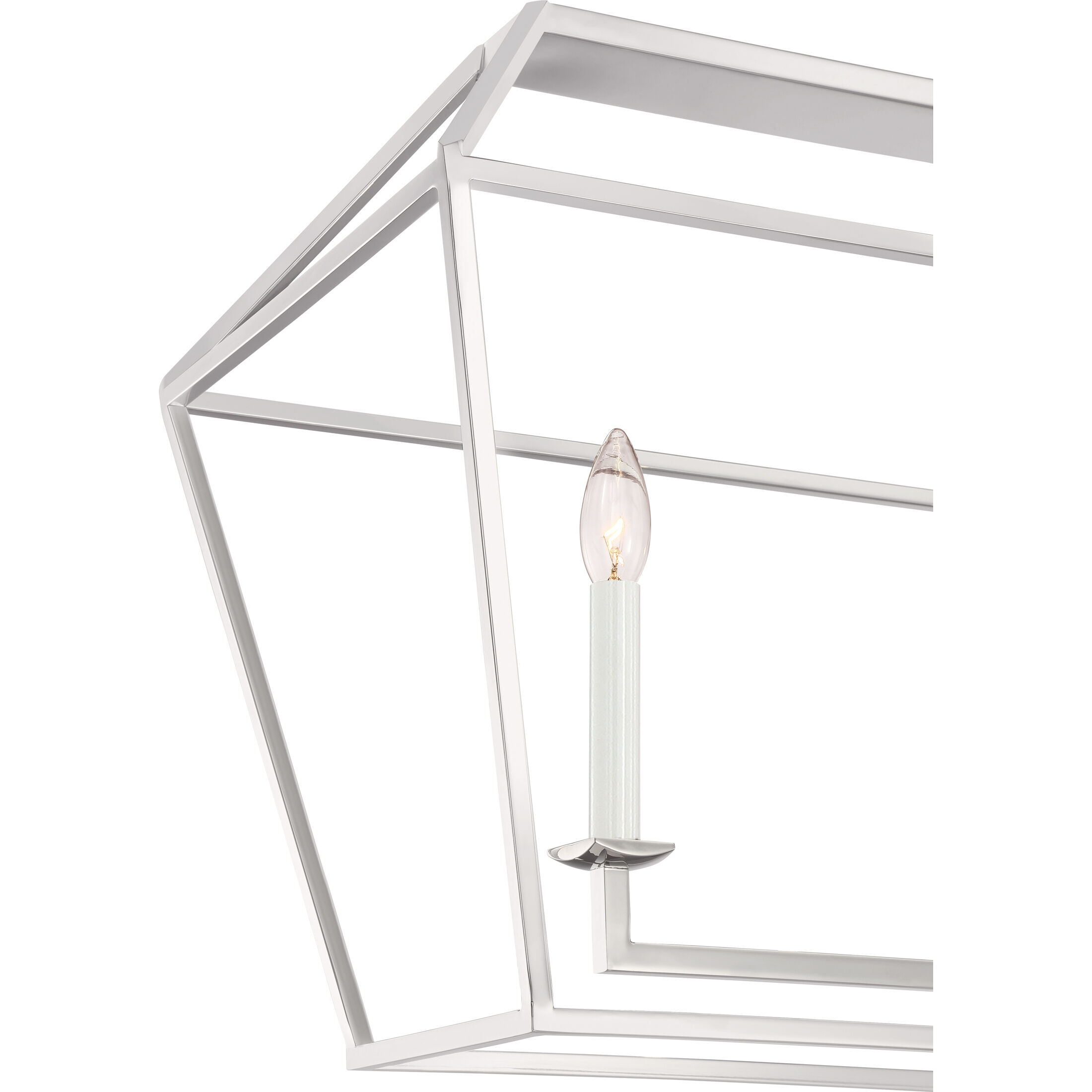 Aviary 5 Light 42 inch Polished Nickel Island Chandelier Ceiling Light