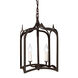 Gothic 2 Light 9 inch Matte Black Foyer Lantern Ceiling Light