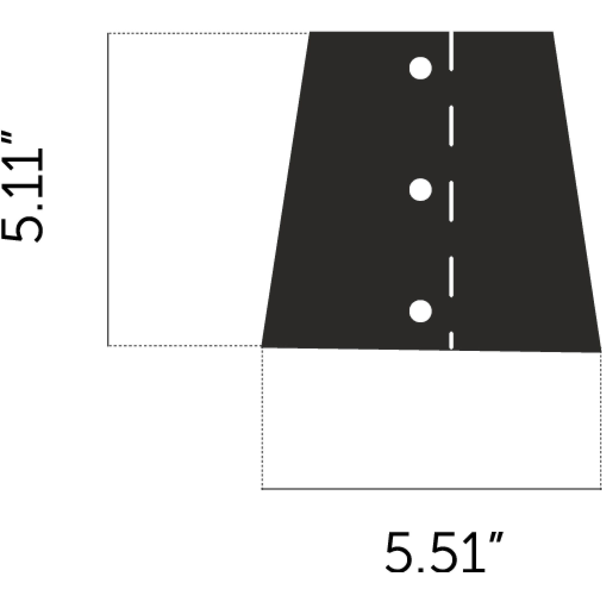 Hooked Graphite 5.51 inch Shade