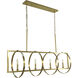 Olivia 4 Light 48 inch Brushed Brass Island Chandelier Ceiling Light