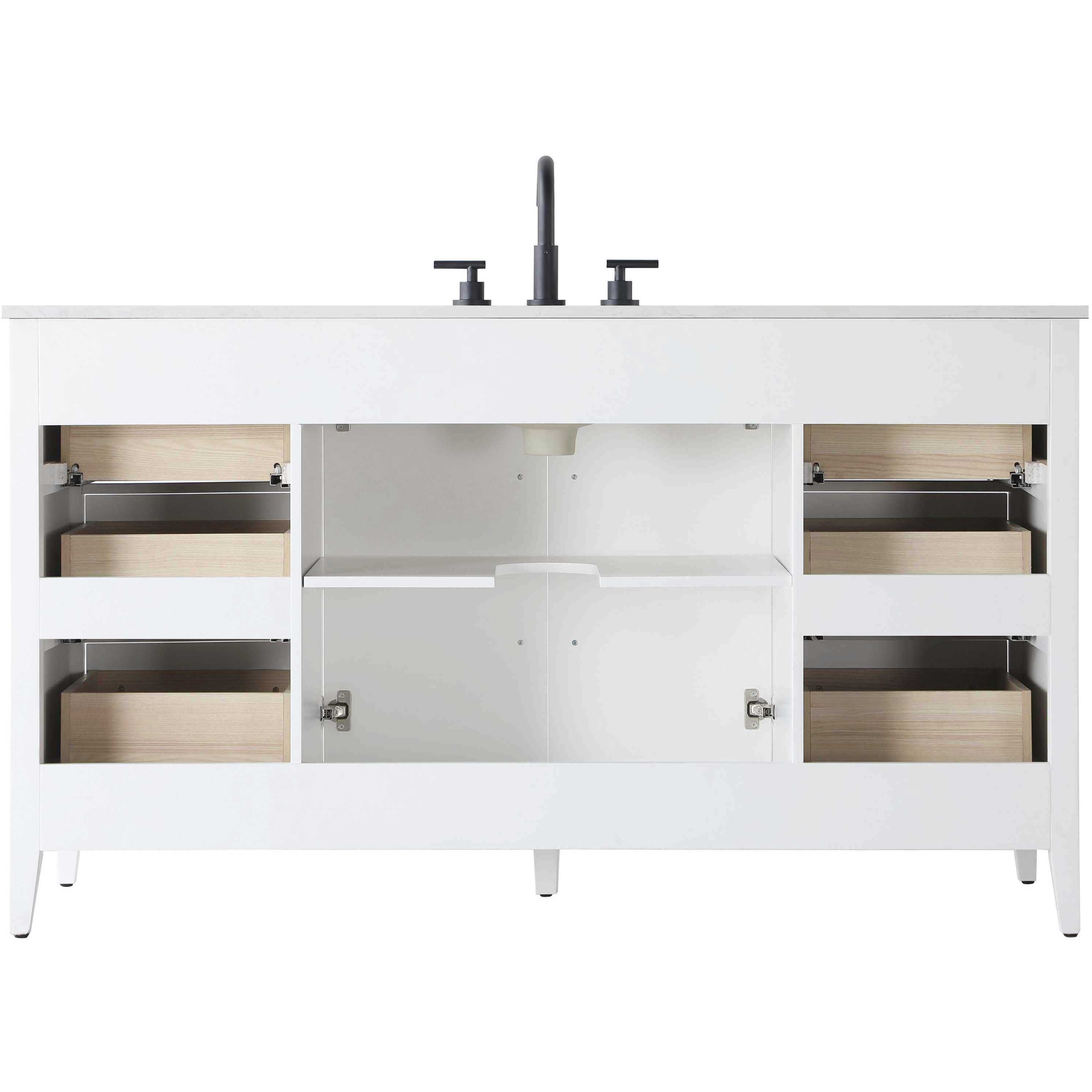 Millie 60 X 35 inch White Bathroom Vanity Cabinet