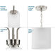 Merry 3 Light 18 inch Brushed Nickel Linear Chandelier Ceiling Light