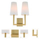 Sullivan 2 Light 13.25 inch Satin Brass Wall Sconce Wall Light
