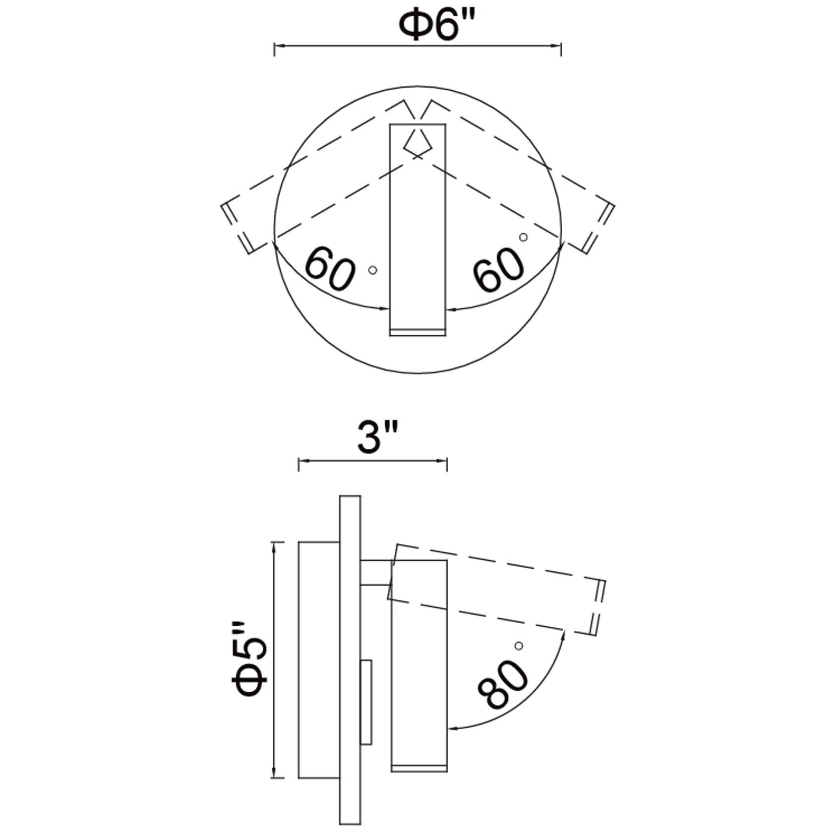 Private I LED 6 inch Matte White Wall Sconce Wall Light