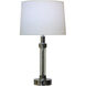 Celeste 17.5 inch 2 watt Chrome and Clear and White Table Lamp Portable Light