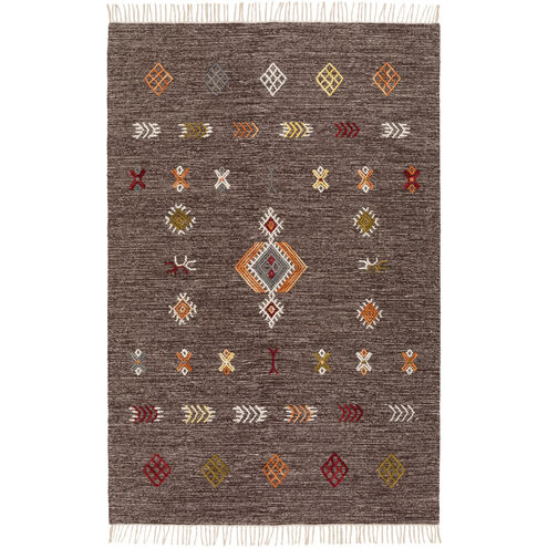 Zanafi 96 X 30 inch Dark Brown/Khaki/Medium Gray/Olive/Peach Rugs, Runner