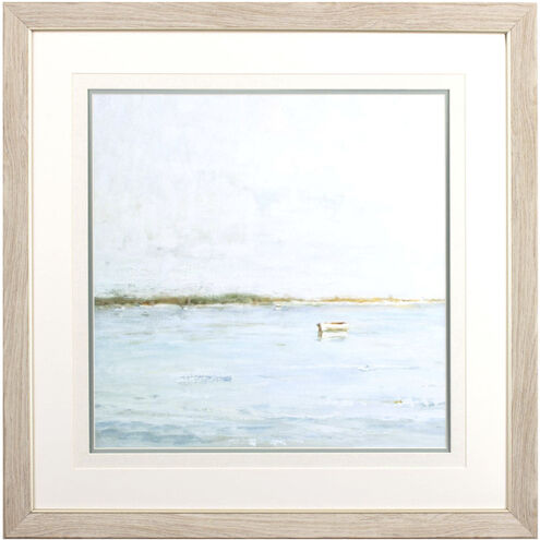 Bay Scene Blue and Turquoise and Green Framed Art