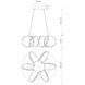 Synergy LED 23.75 inch Antique Silver Chandelier Ceiling Light