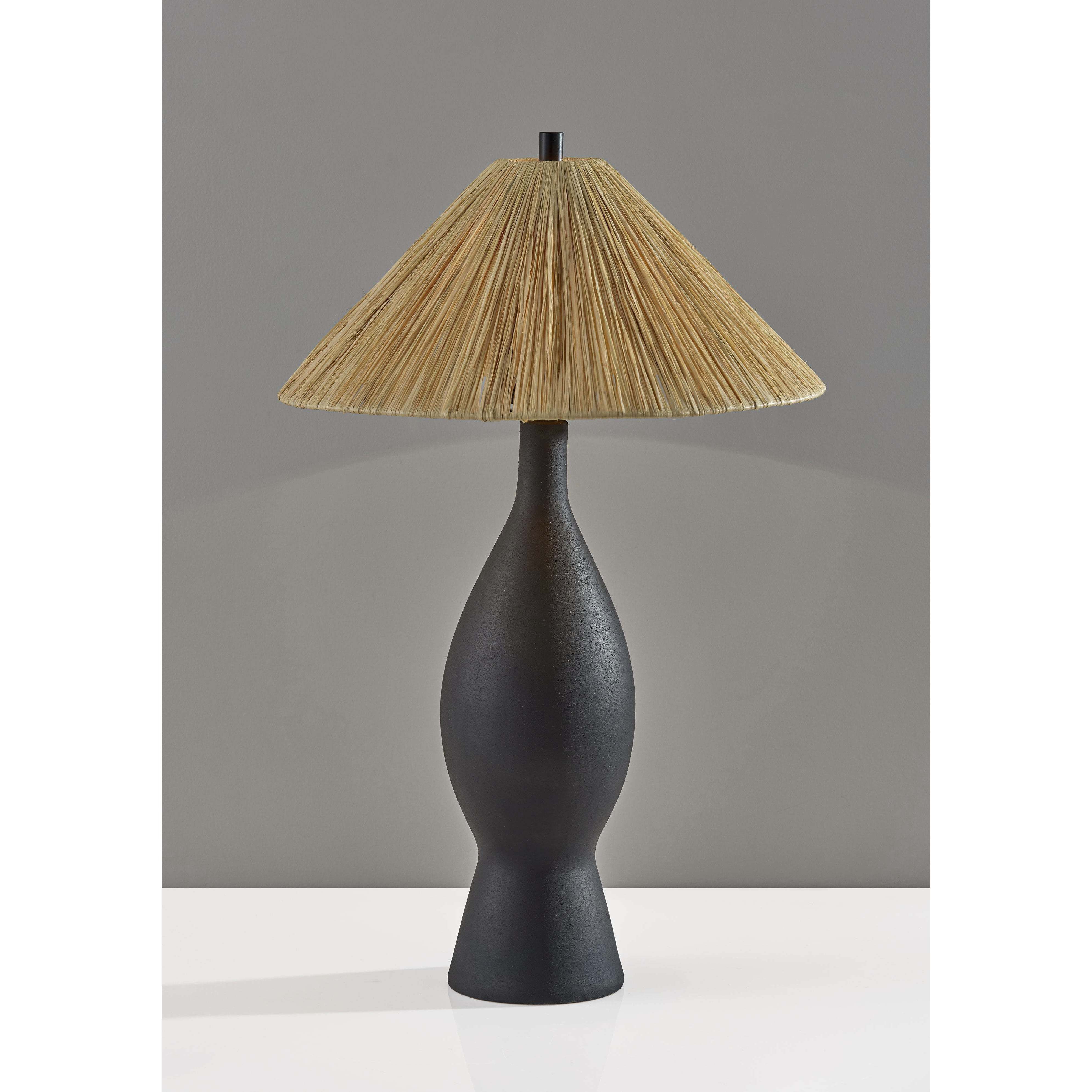 Maren 28 inch 100.00 watt Black Rough Finished Ceramic Table Lamp Portable Light