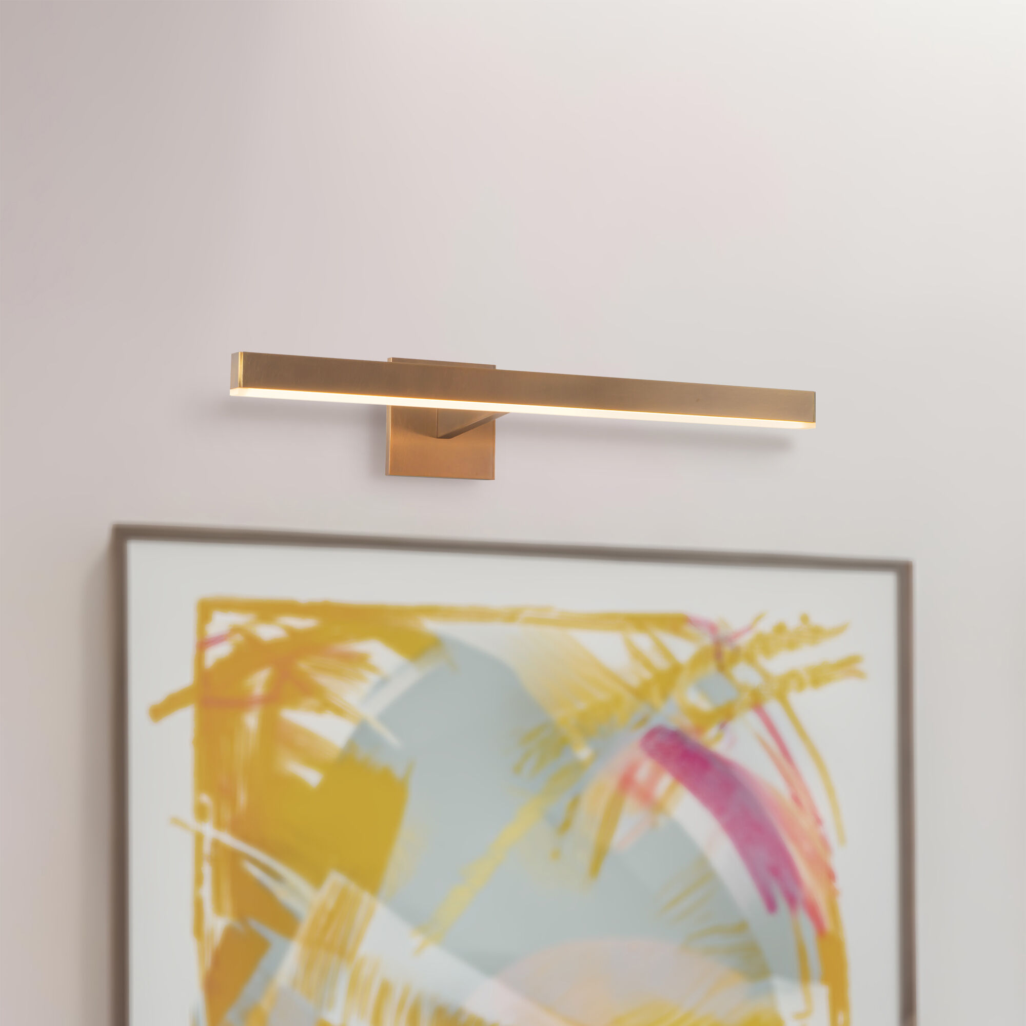 Vega 16 watt 22.88 inch Vintage Brass Wall/Picture Light Wall Light