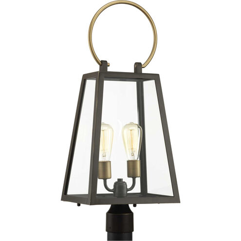 Laurel 2 Light 27 inch Antique Bronze Outdoor Post Lantern