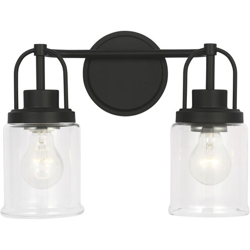 Anders 2 Light 14 inch Midnight Black Bath Vanity Wall Light