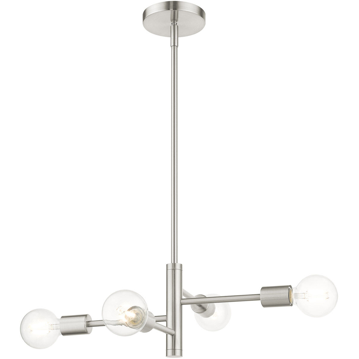 Bannister 4 Light 18 inch Brushed Nickel Chandelier Ceiling Light