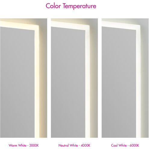 Starlight 36 X 24 inch Black LED Lighted Mirror, Vanita by Oxygen