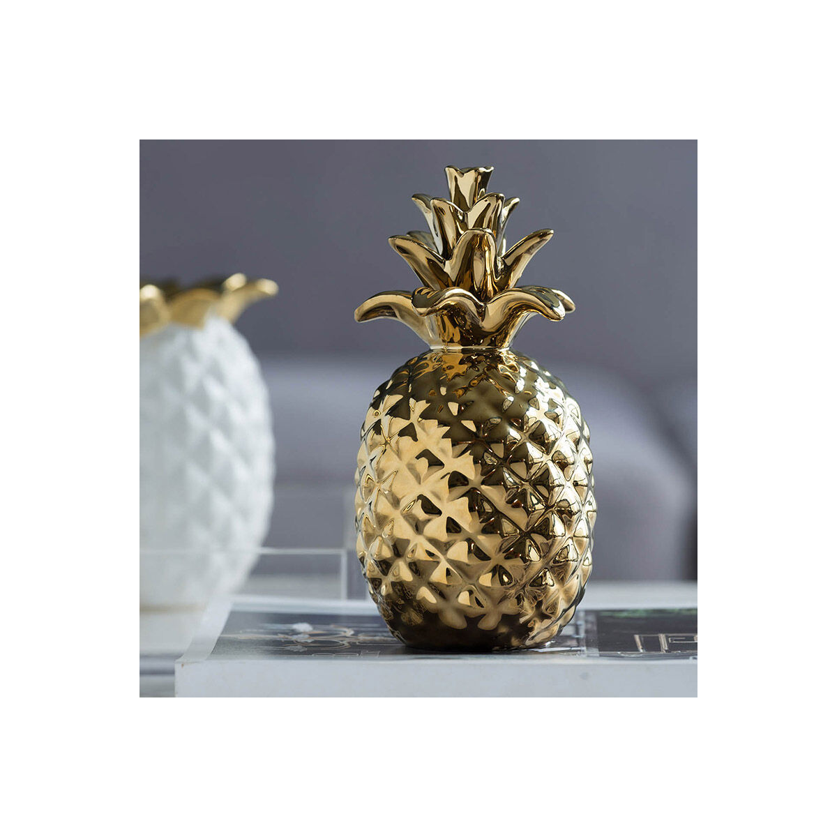 Pineapple Gold Decor Accent