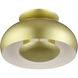 Domma 3 Light 17 inch Soft Gold Semi Flush Mount Ceiling Light, Large