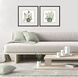Florals Gray and Green and Neutral Framed Art