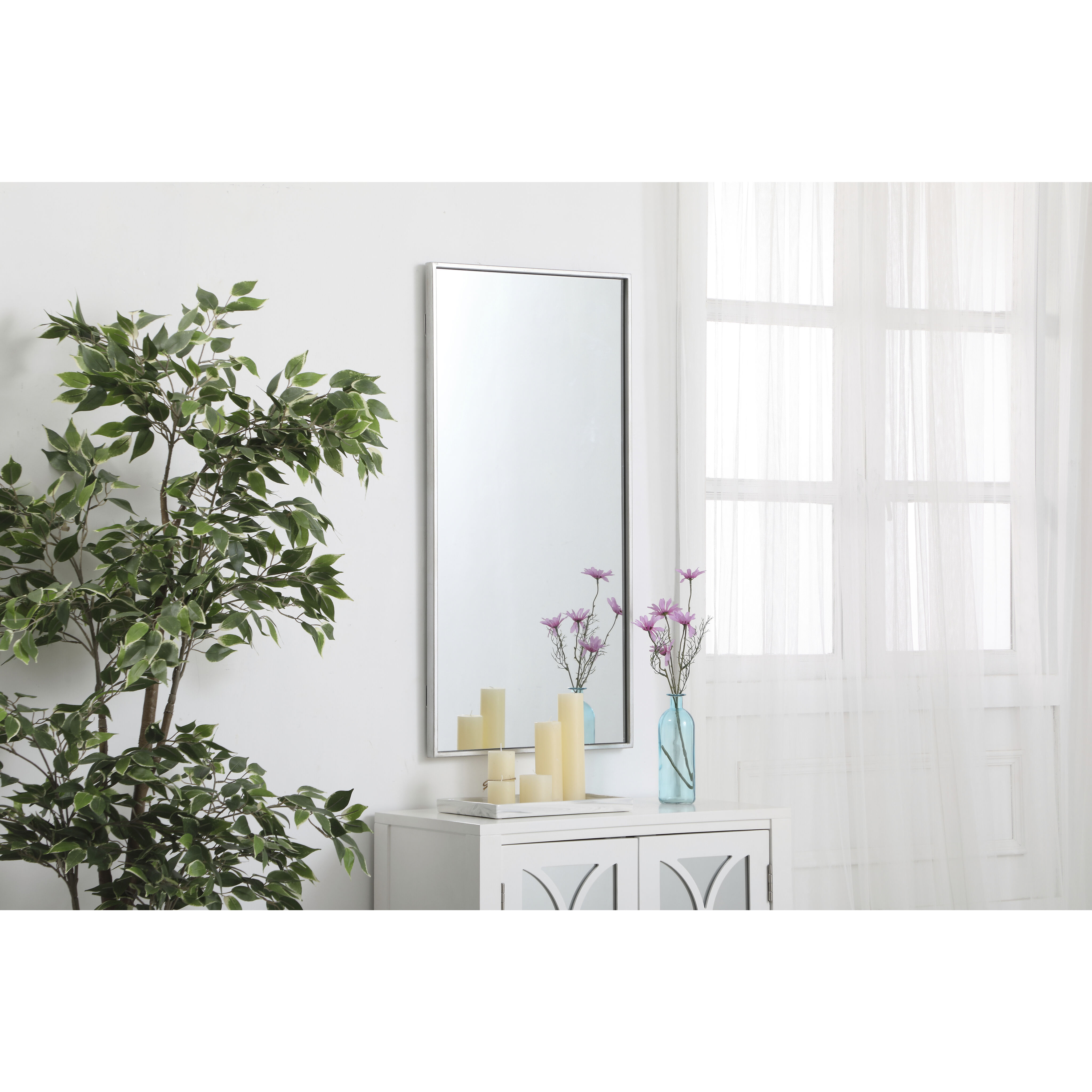 Monet 36 X 18 inch Silver Wall Mirror