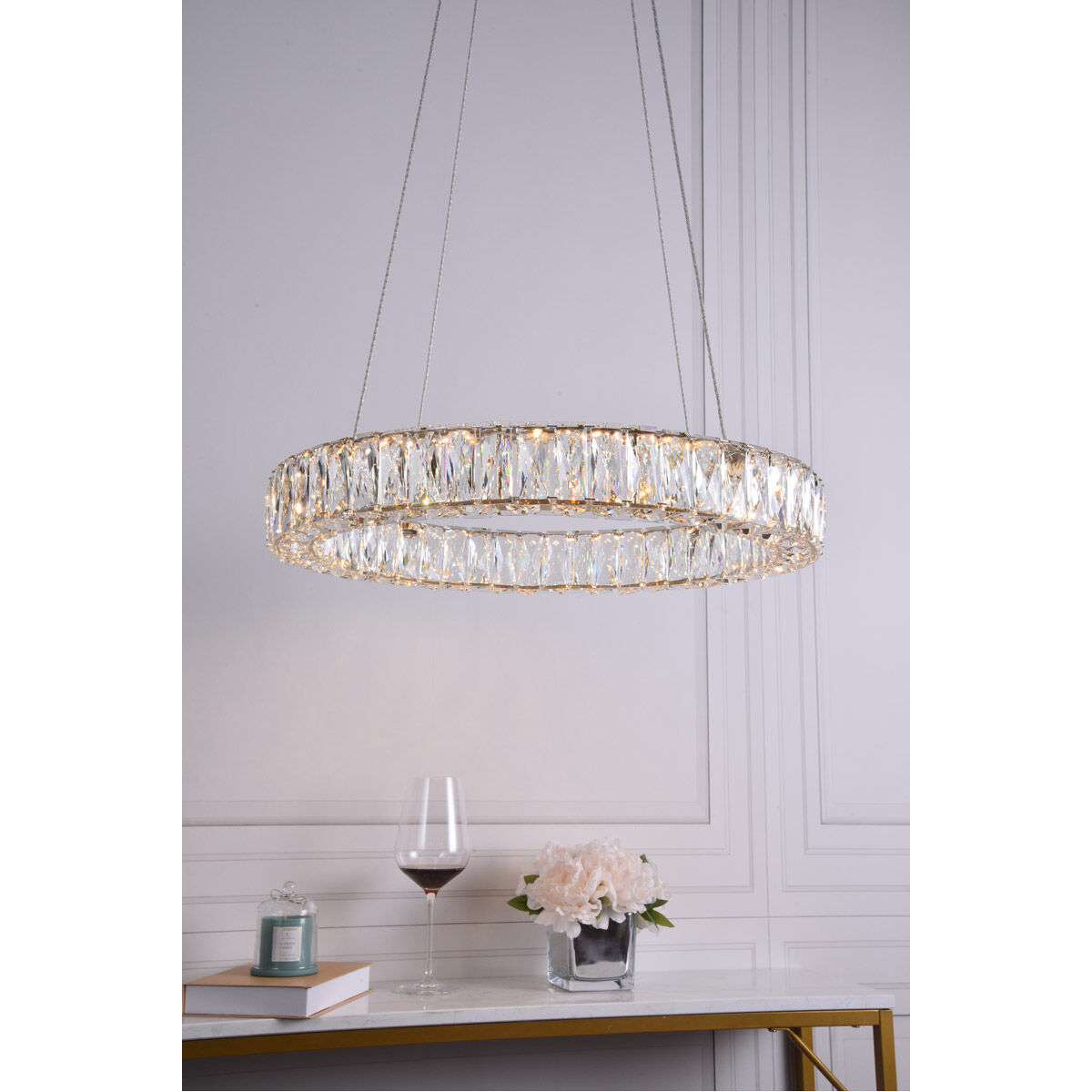 Monroe 24 inch Gold Chandelier Ceiling Light