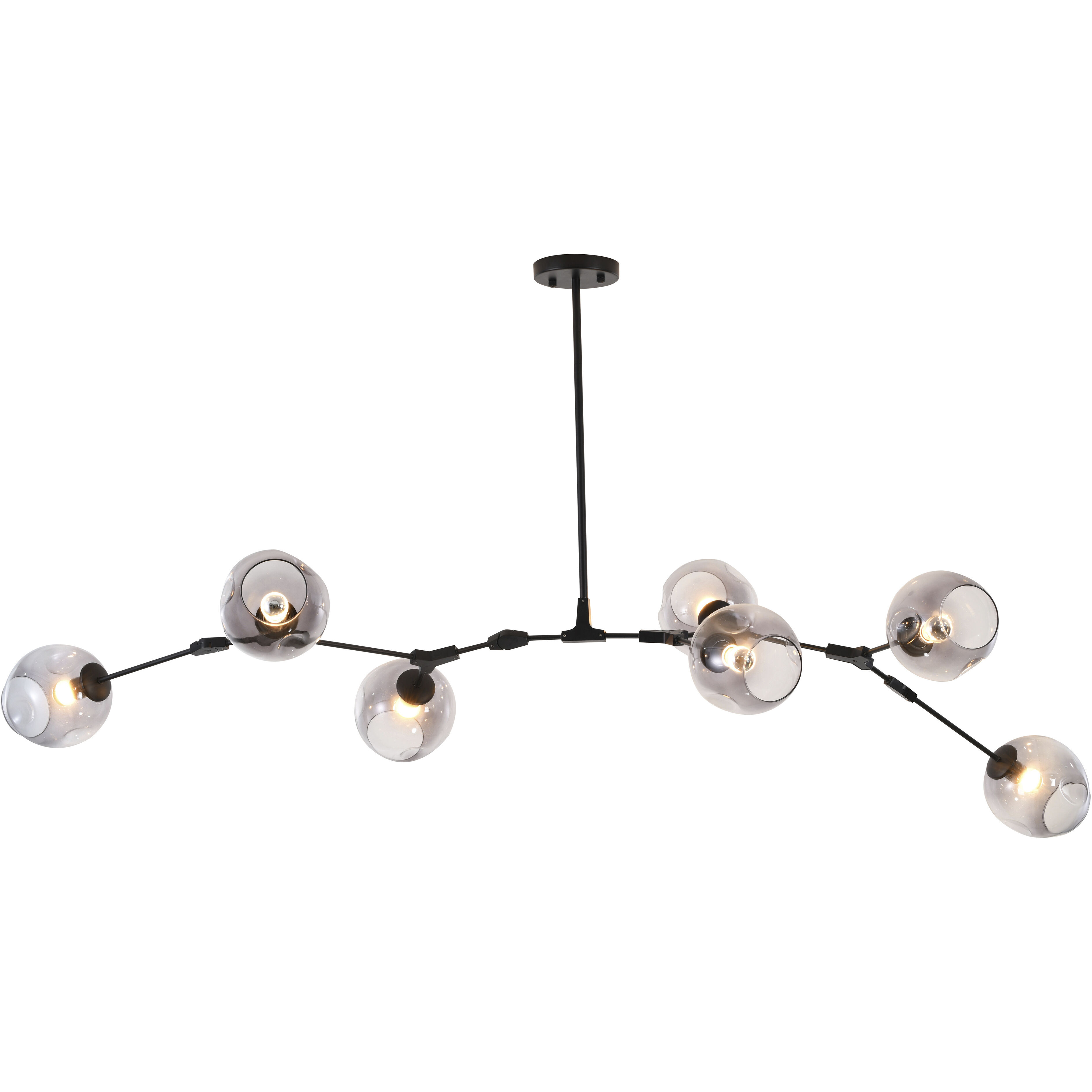 Canada 7 Light 18.11 inch Black Chandelier Ceiling Light