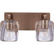 Andie 2 Light 14 inch Satin Brass Vanity Light Wall Light