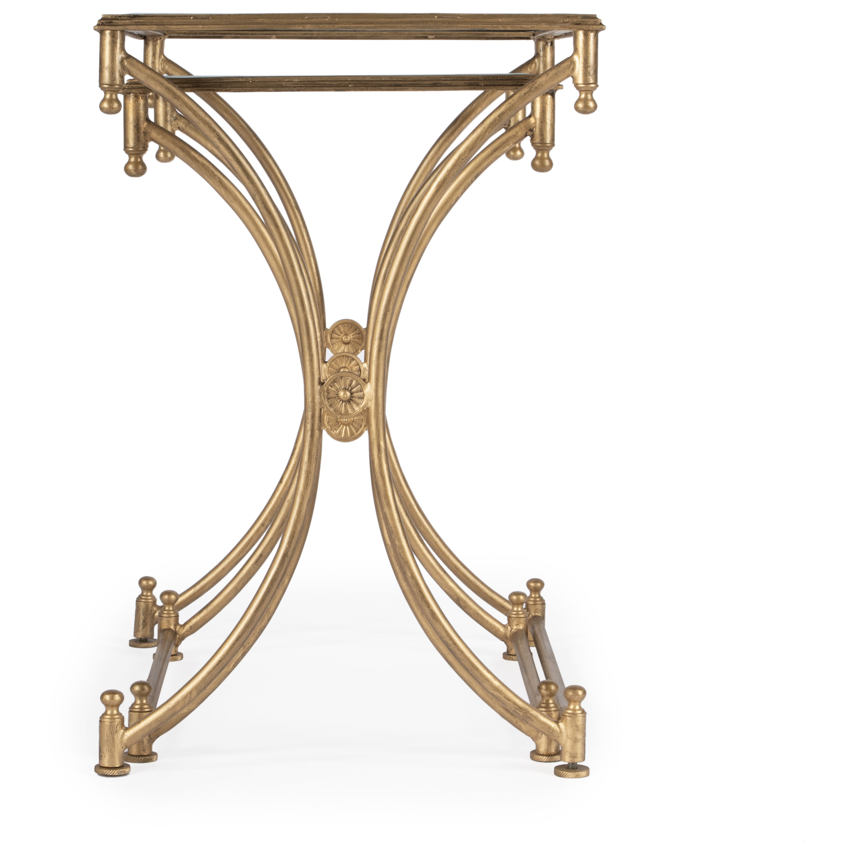 Metalworks Beverly  26 X 24 inch Antique Gold Nesting Table