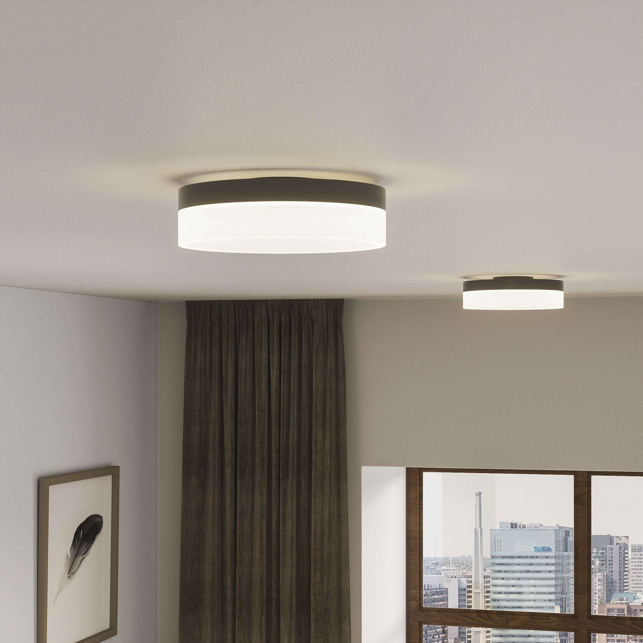 Cohen LED 12 inch Oil Rubbed Bronze Flush Mount Ceiling Light