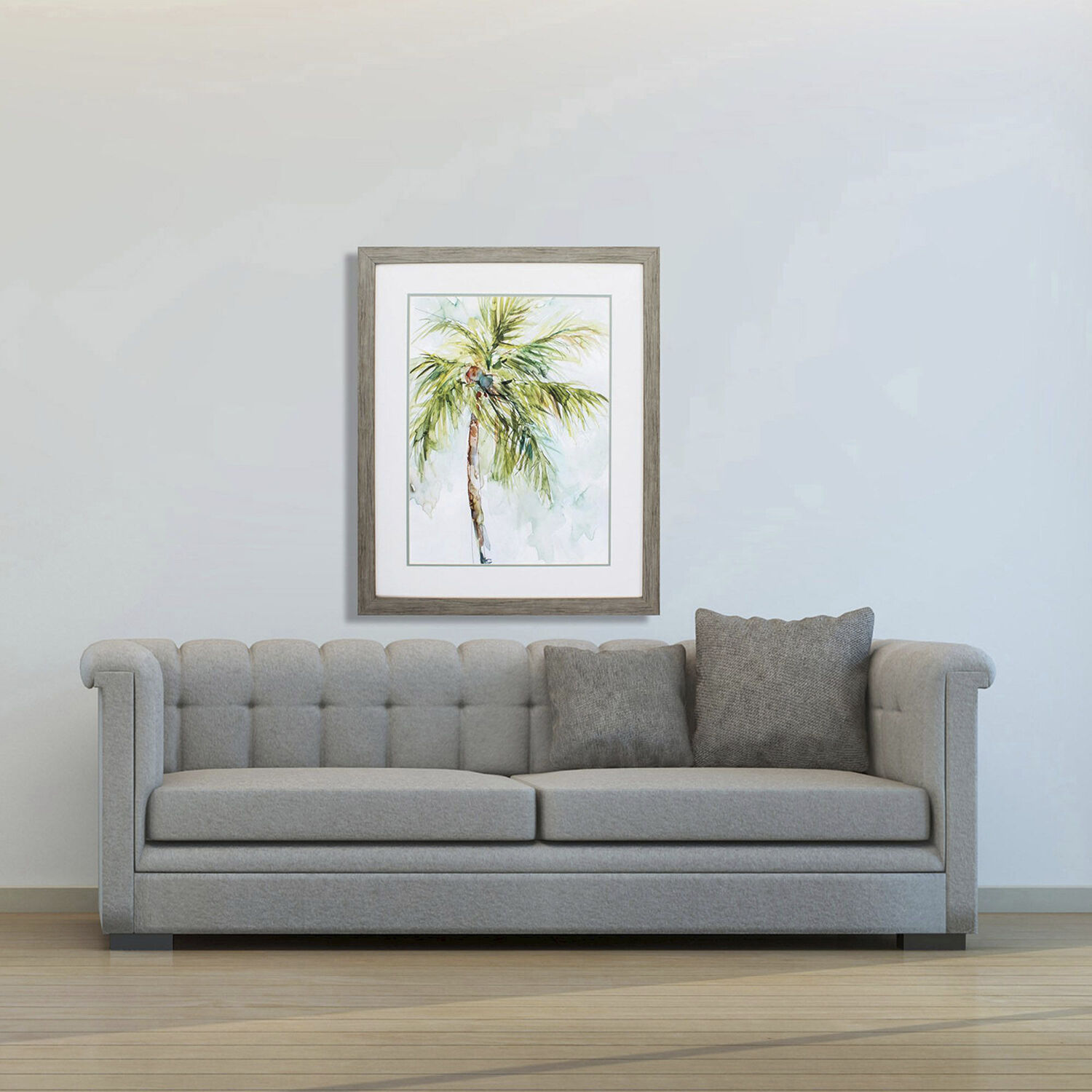 Palm Breezes Green Framed Art, Propac