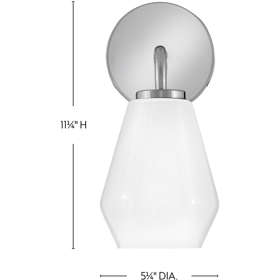 Gio LED 7.25 inch Chrome Bath Light Wall Light