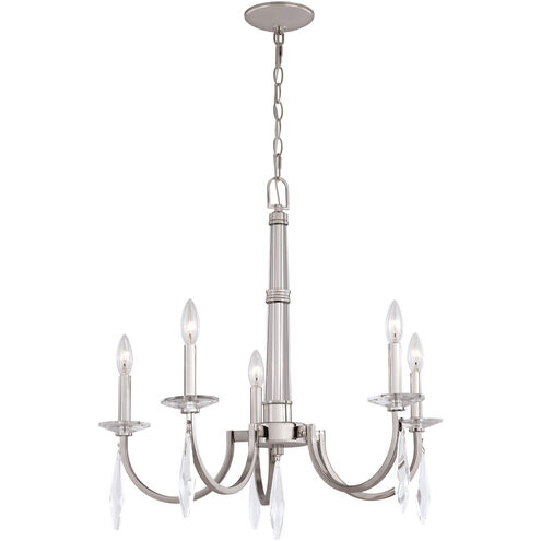 Hoyne 5 Light 25 inch Polished Nickel Chandelier Ceiling Light