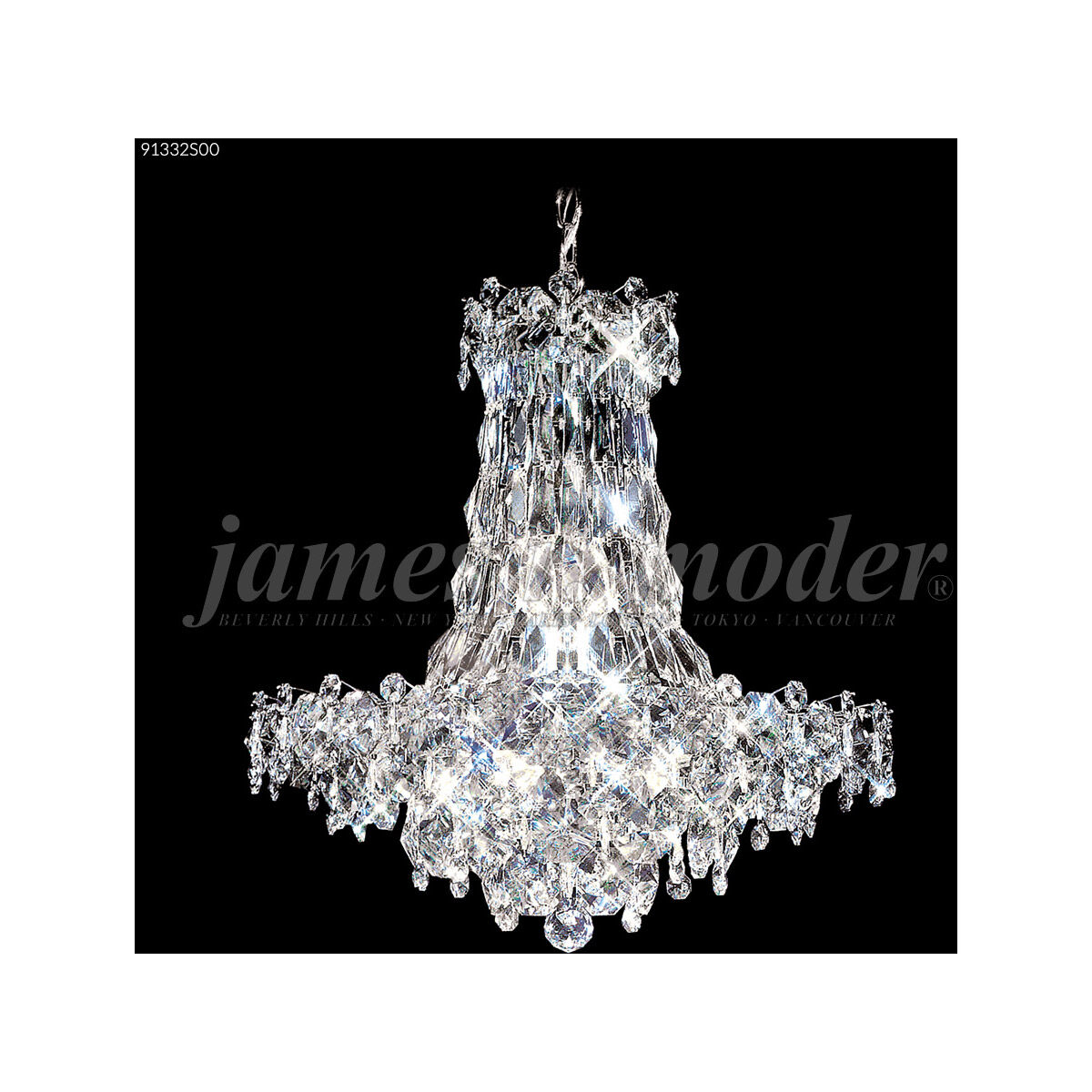 Continental Fashion 16 Light 25 inch Silver Crystal Chandelier Ceiling Light