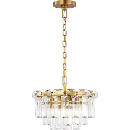 C&M by Chapman & Myers Arden 4 Light 16.13 inch Burnished Brass Chandelier Ceiling Light