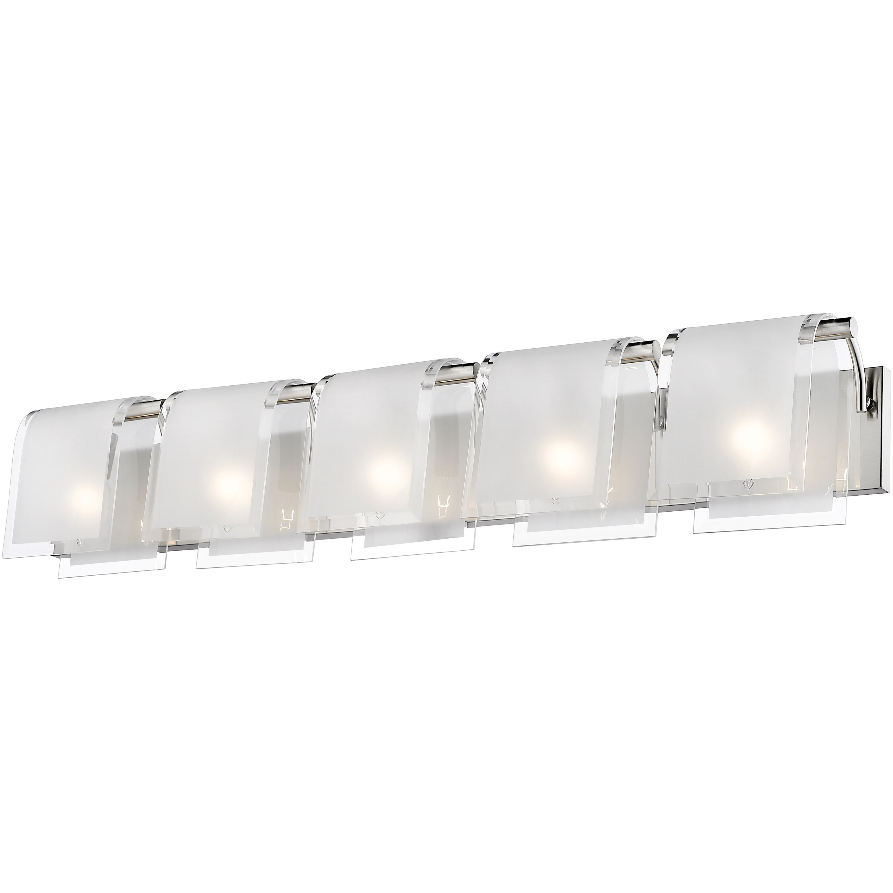 Zephyr 5 Light 38.4 inch Brushed Nickel Vanity Wall Light