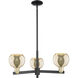 Arcadia Athens 3 Light 27.63 inch Black Antique Brass Chandelier Ceiling Light in Mercury