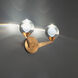 Double Bubble Wall Sconce Wall Light in 15in., Aged Brass