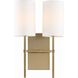 Veronica 2 Light 11 inch Aged Brass Sconce Wall Light
