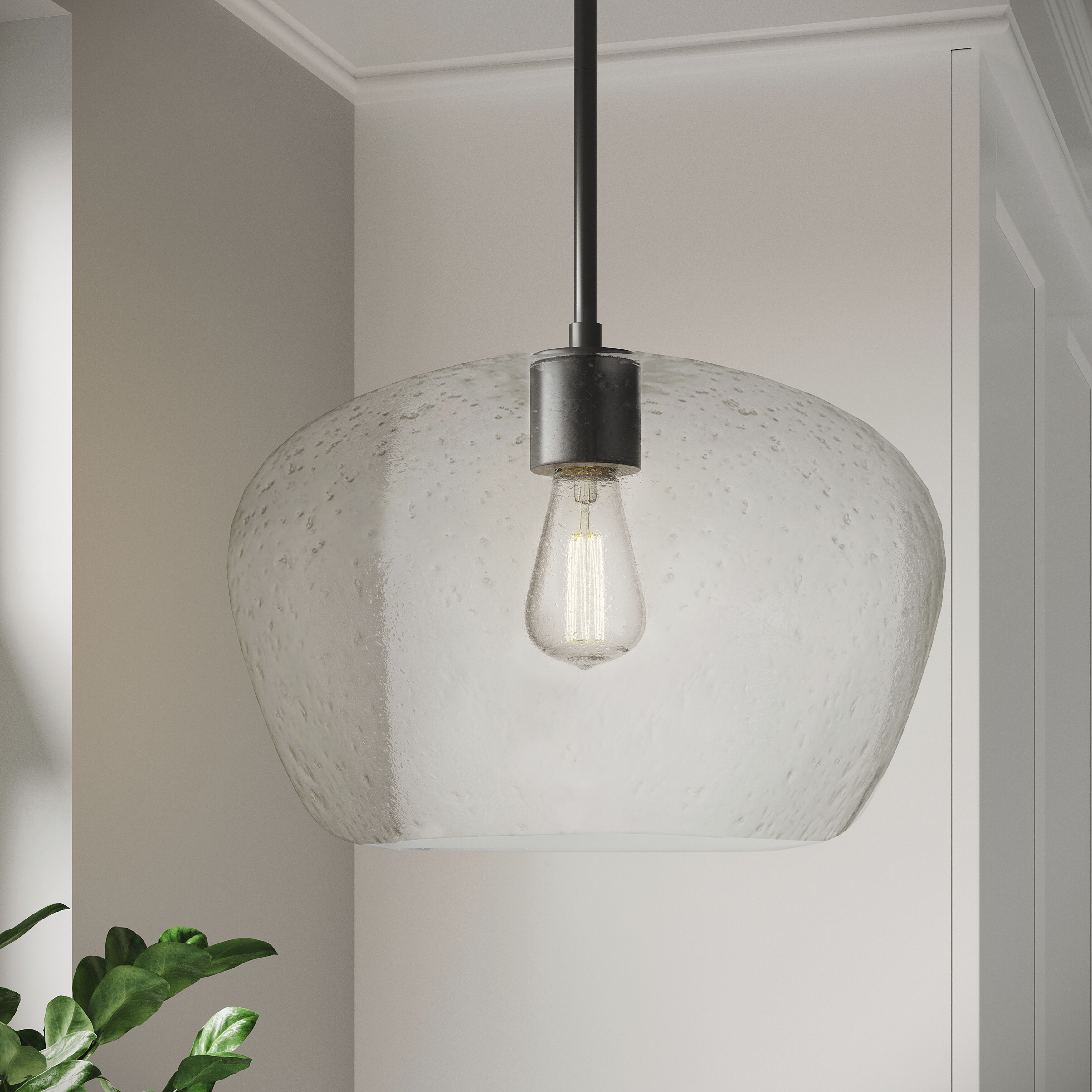 Pomari 1 Light 14 inch Matte Black Pendant Ceiling Light