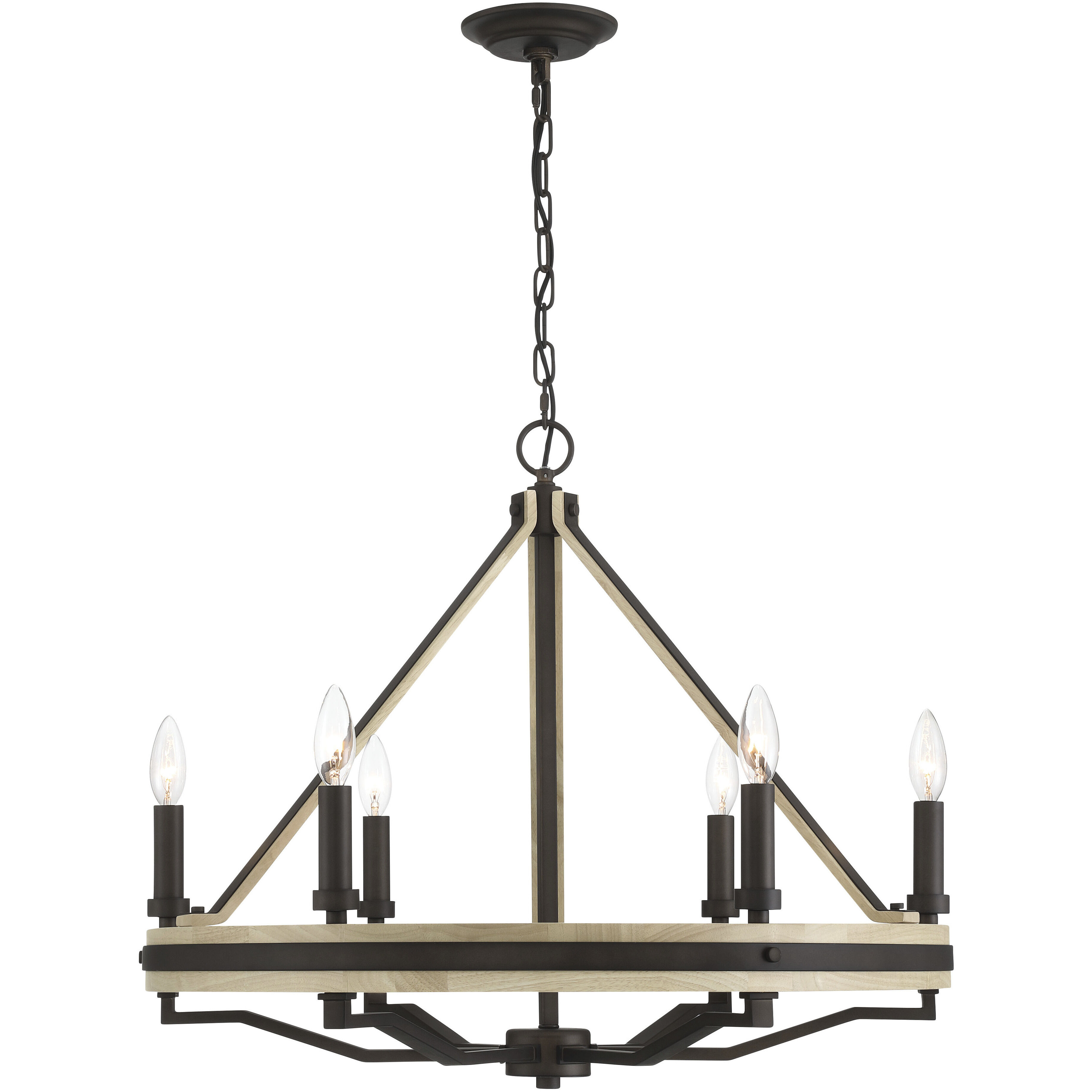 Sonoma 6 Light 26.25 inch Dark Bronze Chandelier Ceiling Light