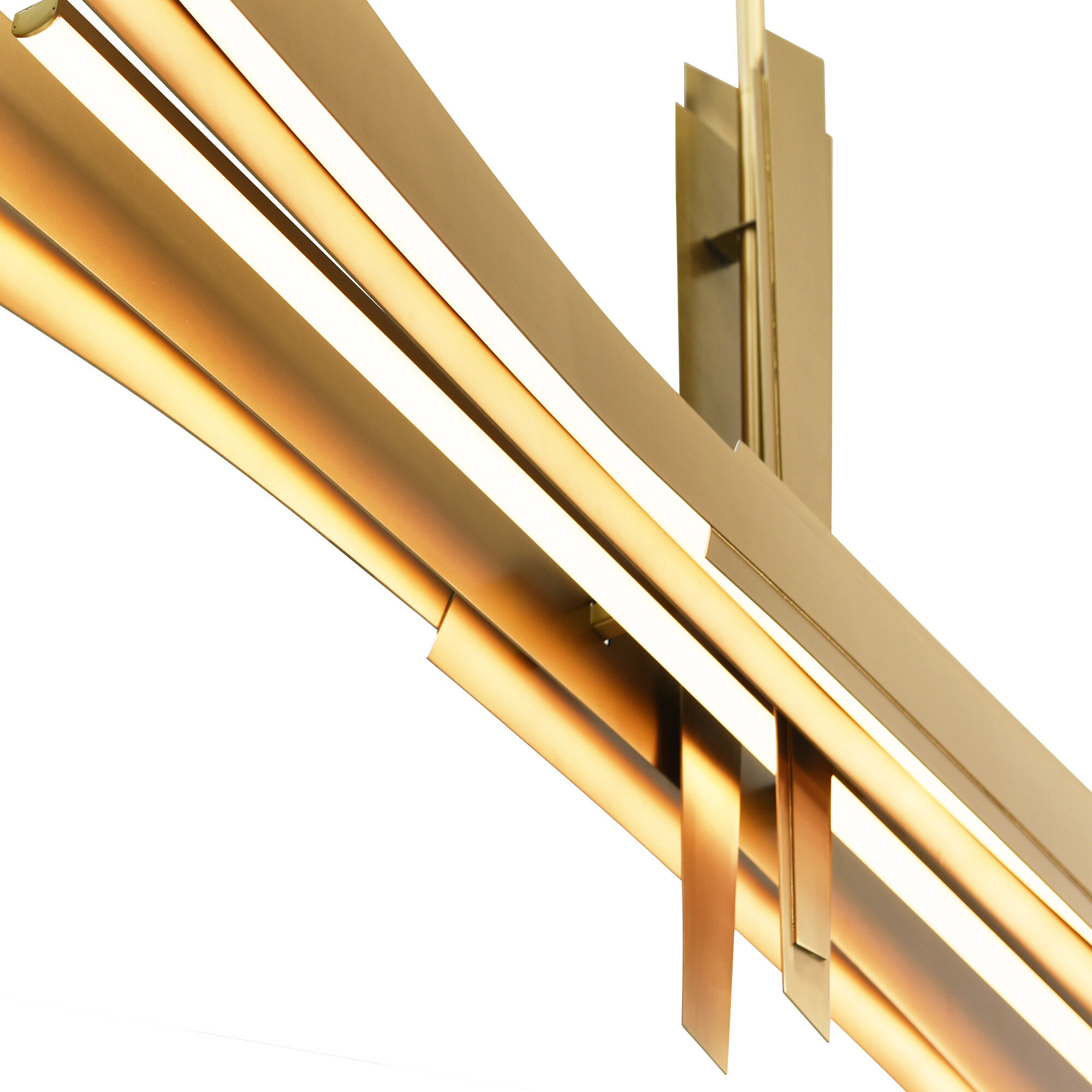 Solara LED 72 inch Brass Chandelier Ceiling Light