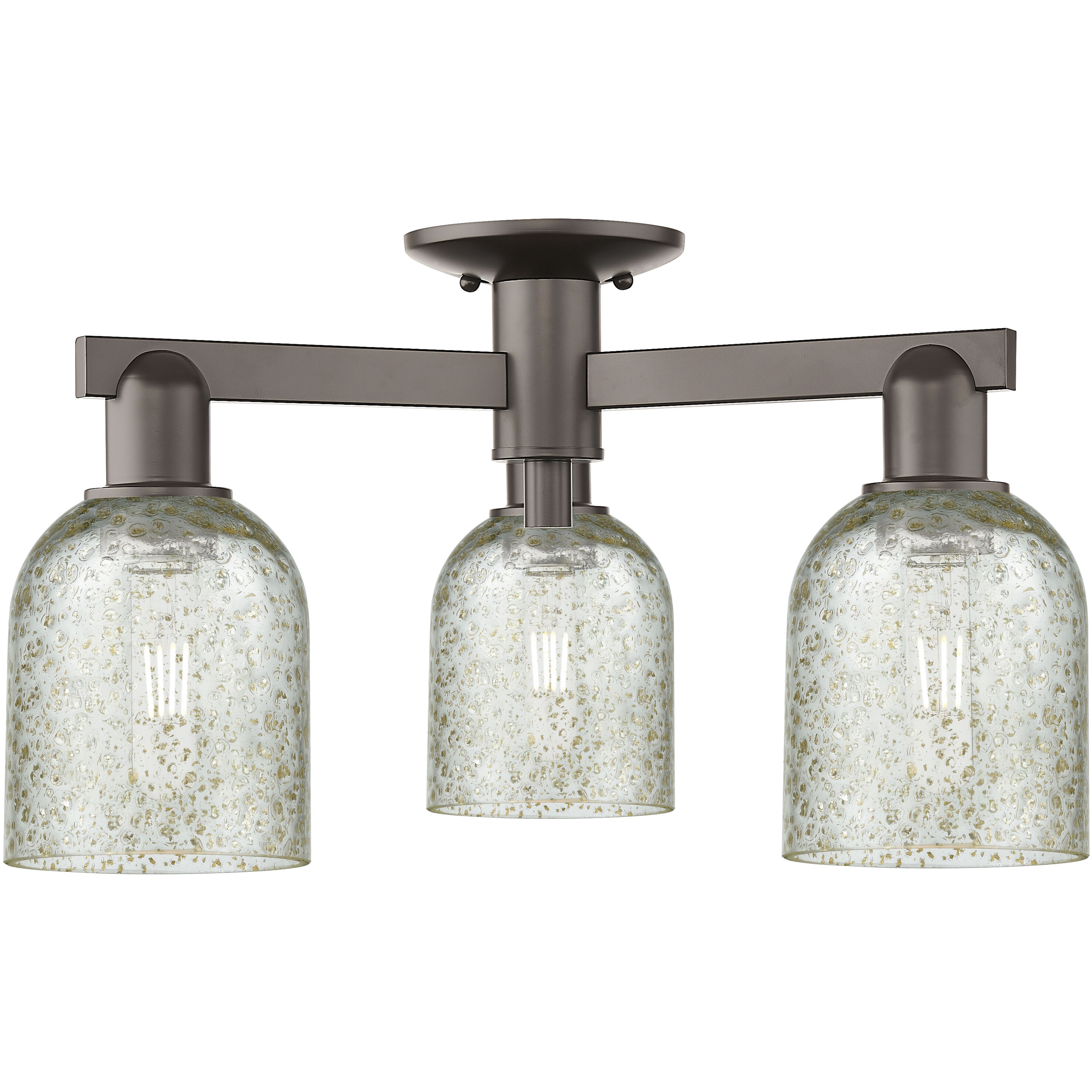 Arcadia Caledonia 3 Light 22.5 inch Oil Rubbed Bronze Semi-Flush Mount Ceiling Light