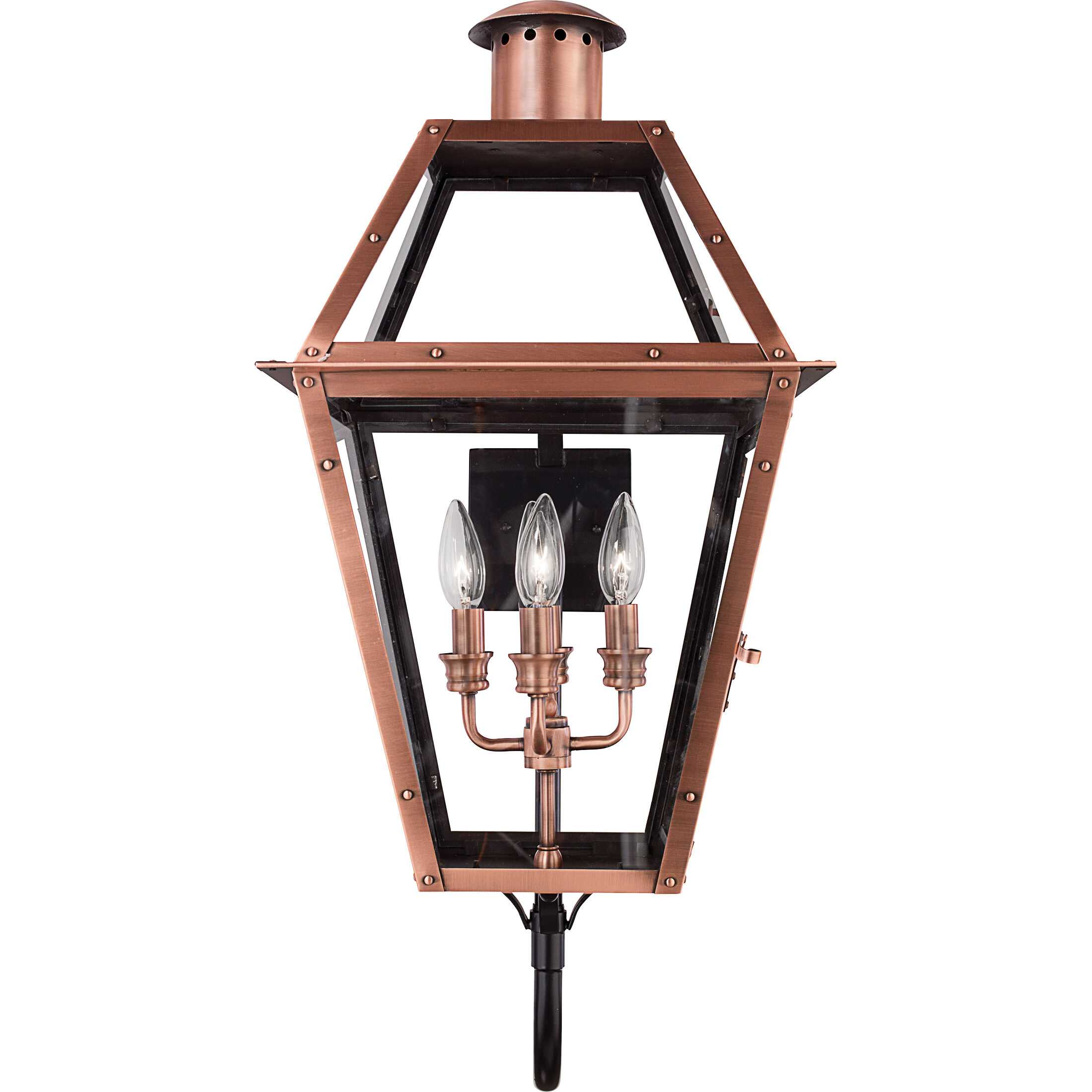 Rue De Royal 4 Light 29 inch Aged Copper Outdoor Wall Lantern