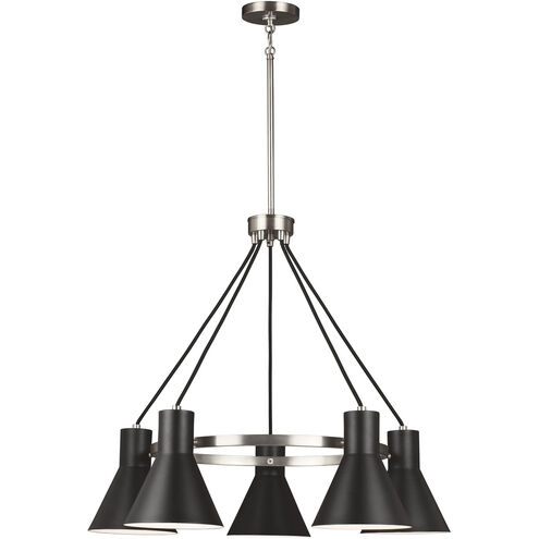 Towner 5 Light 29 inch Brushed Nickel Chandelier Ceiling Light