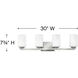 Kyra 4 Light 30 inch Brushed Nickel Vanity Light Wall Light