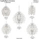 Isabella's Crown 6 Light 22 inch Chrome Chandelier Ceiling Light