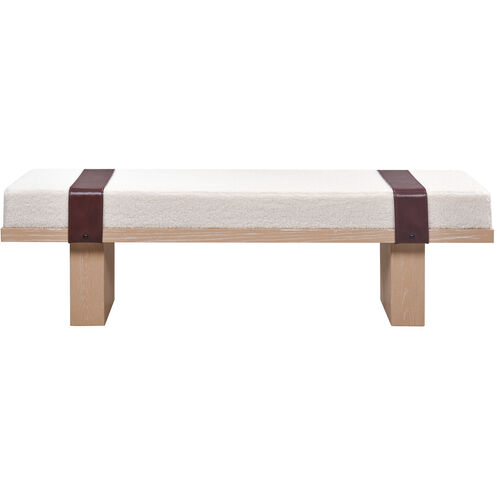 Noah Light Oak and White with Brown Bench