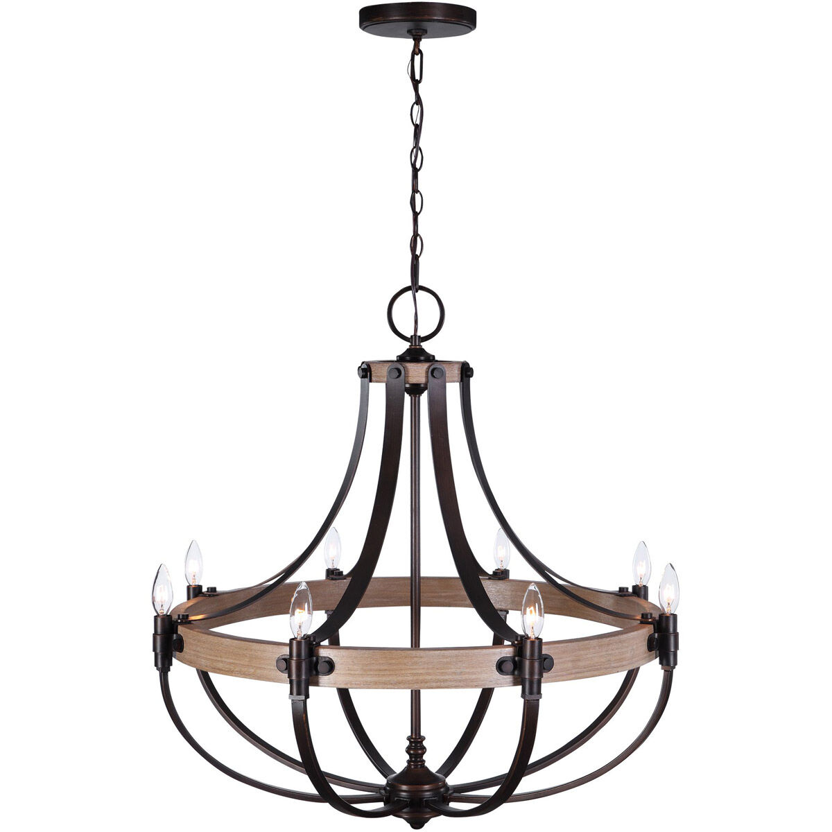 Dubois 8 Light 33 inch Bronze Chandelier Ceiling Light